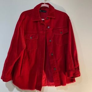 RED CORDUROY JACKET